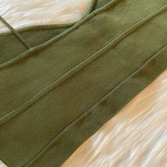 NWT Gianni Bini Kaylyn Knit Bralette in Basil - Picture 6 of 10